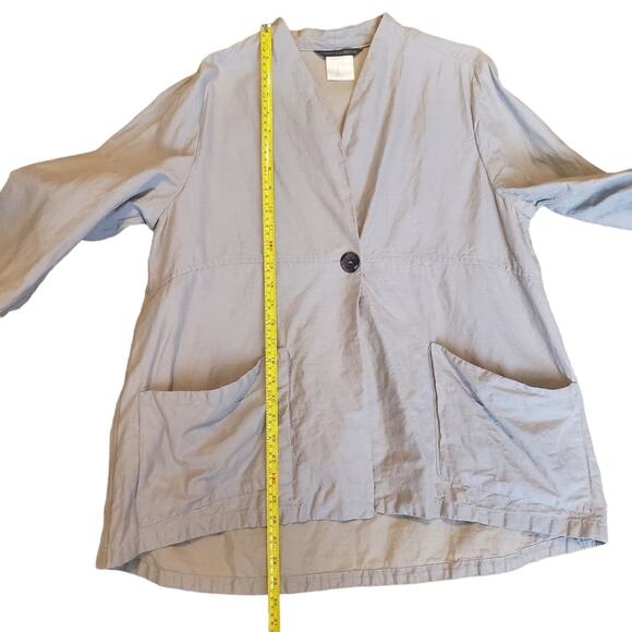 ELEMENTE CLEMENTE TAN JACKET BLAZER LINEN COTTON BLEND SIZE 1 / SMALL - Picture 13 of 13